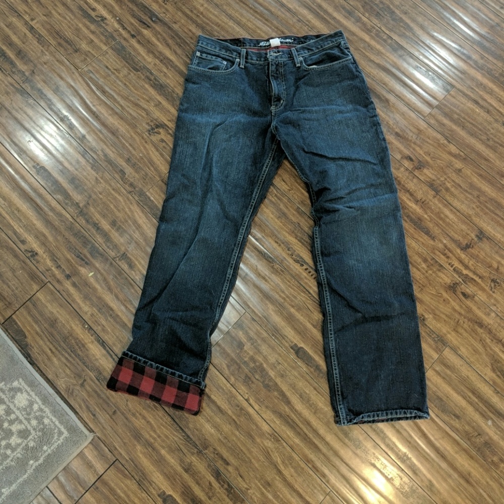 Men's flannel lined jeans
